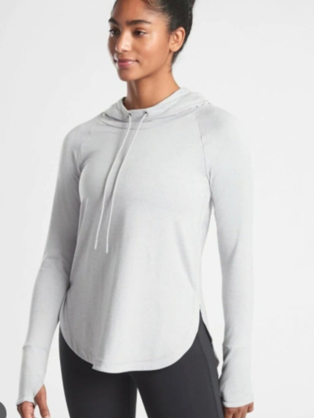 Athleta Uptempo Hoodie In Gray Size Small